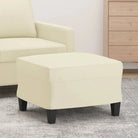 Poefs Comfortabele voetenbank met duurzaam kunstleer - Crème / 60 x 50 x 41 cm / 1 - Poefs