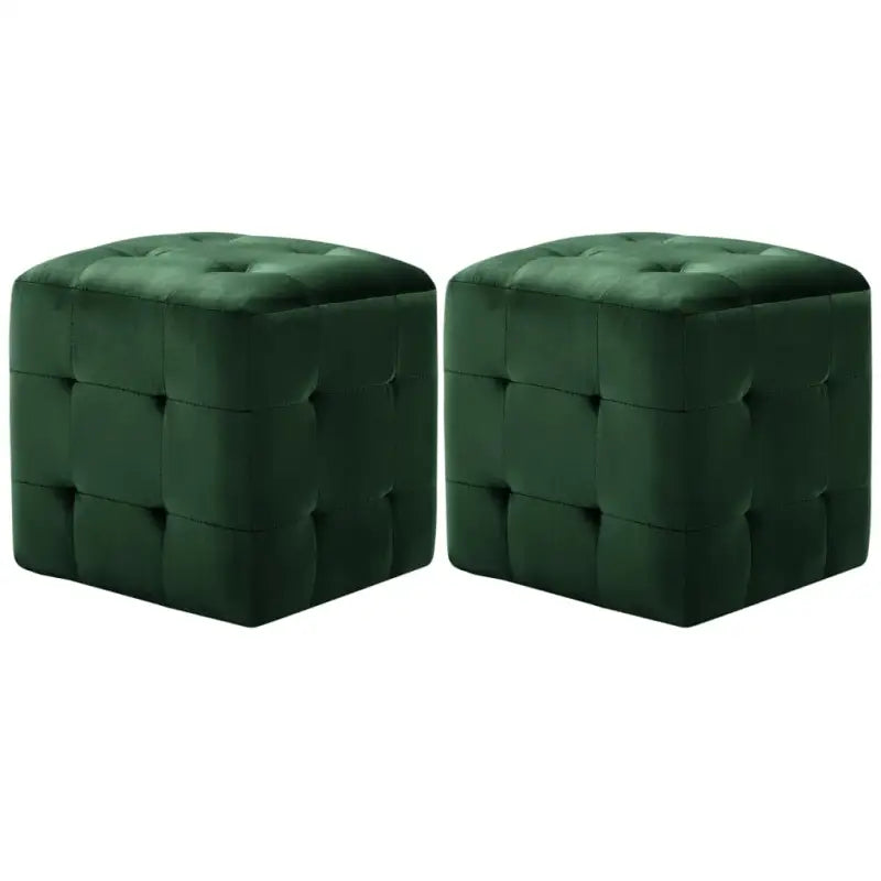 Poefs met houten frame levering bevat voor een stijlvol en comfortabel interieur - Groen / 1 - Poefs