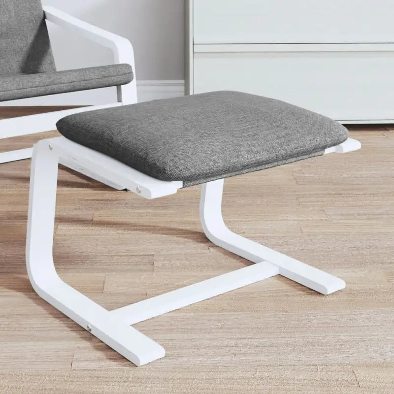 Poefs met massief berkenhout voor een modern en duurzaam interieur - donkergrijs en wit / 1 - Poefs