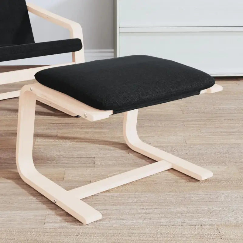 Poefs met massief berkenhout voor een modern en duurzaam interieur - Zwart en bruin / 1 - Poefs