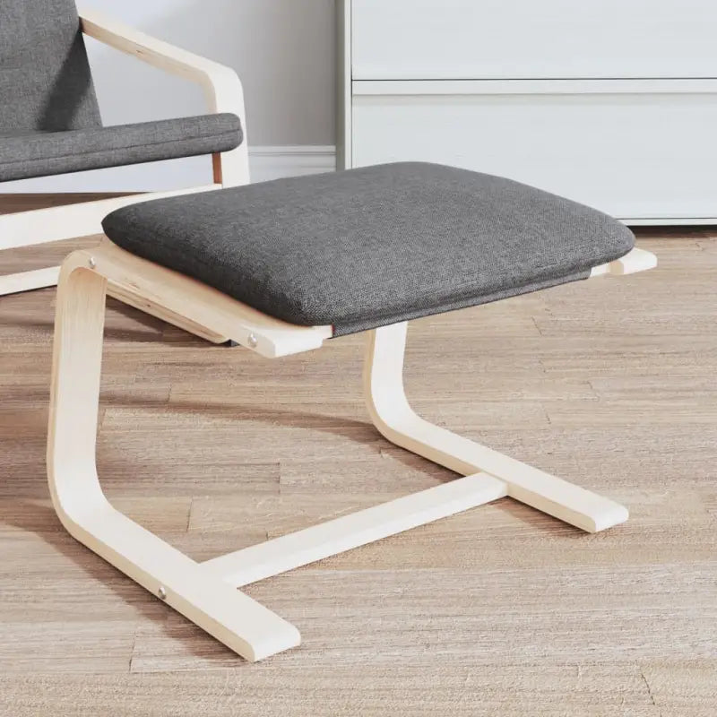 Poefs met massief berkenhout voor een modern en duurzaam interieur - Donkergrijs / 1 - Poefs