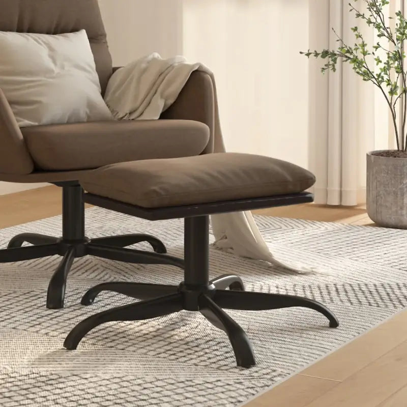 Poefs met metalen poten voor een modern en comfortabel interieur - Bruin en zwart / 1 - Poefs