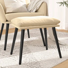 Poefs met metalen poten voor een modern en comfortabel interieur - Crèmewit / 1 - Poefs