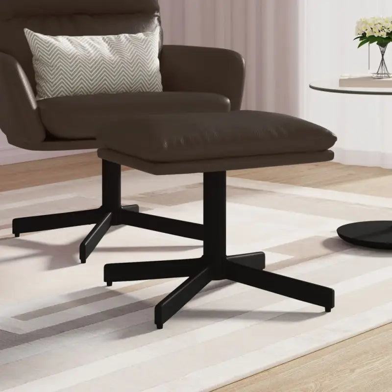 Poefs met metalen poten voor een modern en comfortabel interieur - Bruin / 1 - Poefs