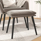 Poefs met metalen poten voor een modern en comfortabel interieur - Lichtgrijs / 1 - Poefs