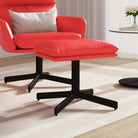 Poefs met metalen poten voor een modern en comfortabel interieur - Rood / 1 - Poefs