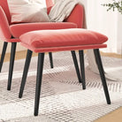 Poefs met metalen poten voor een modern en comfortabel interieur - Roze / 1 - Poefs