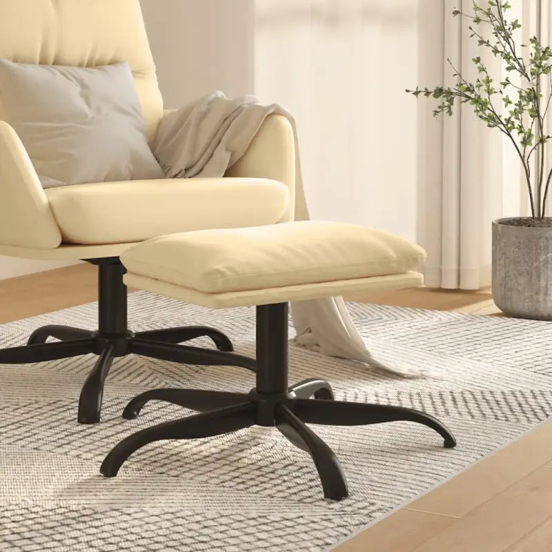 Poefs met metalen poten voor een modern en luxe interieur - Crèmewit / 1 - Poefs