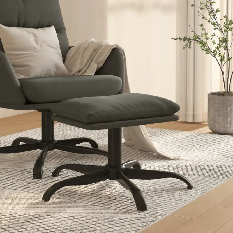 Poefs met metalen poten voor een modern en luxe interieur - Donkergrijs / 1 - Poefs