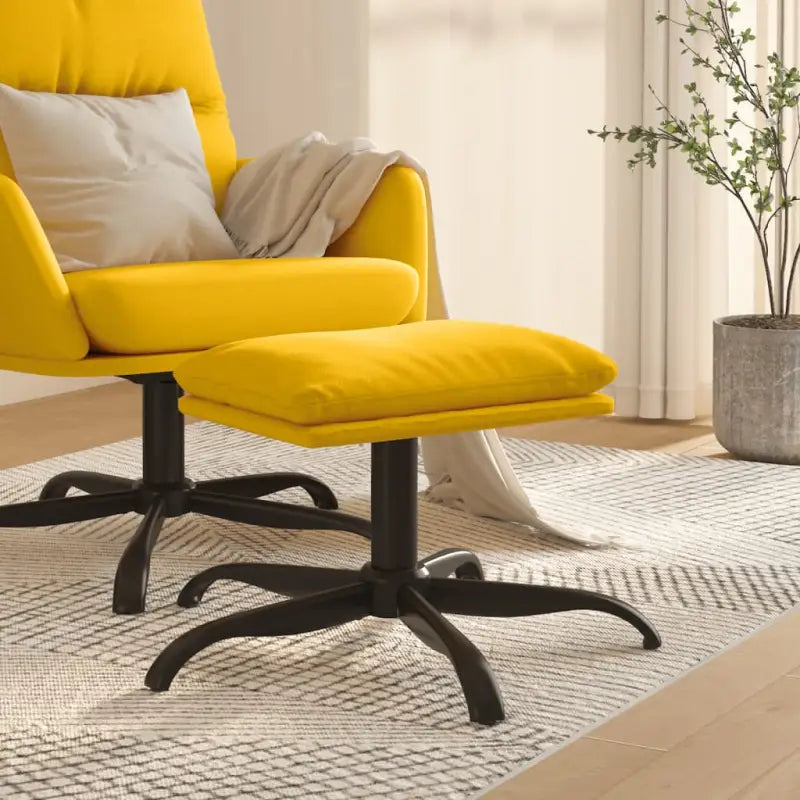 Poefs met metalen poten voor een modern en luxe interieur - Geel / 1 - Poefs