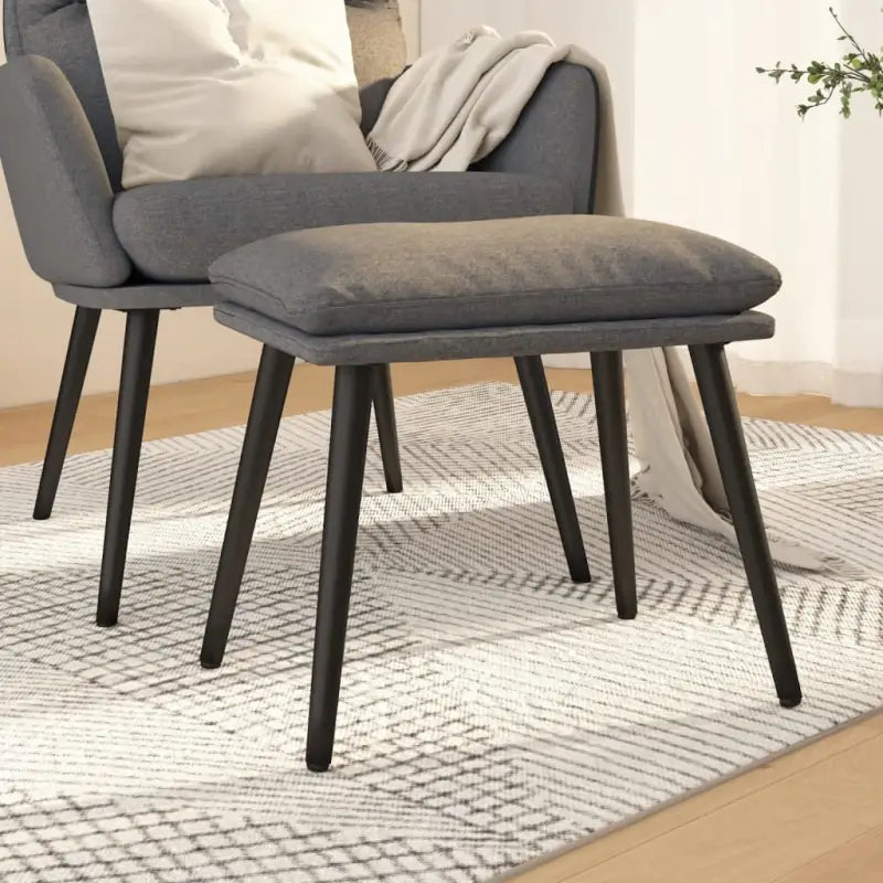 Poefs Metalen Poten voor een Modern en Comfortabel Interieur - Lichtgrijs / 1 - Poefs