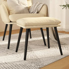 Poefs Metalen Poten voor een Modern en Comfortabel Interieur - Crème / 1 - Poefs