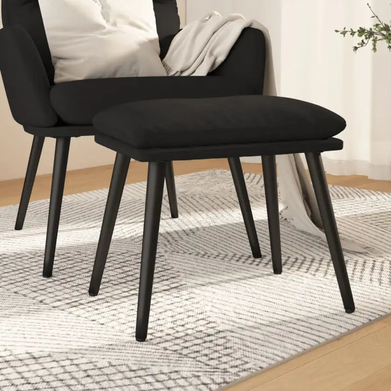 Poefs Metalen Poten voor een Modern en Comfortabel Interieur - Zwart / 1 - Poefs