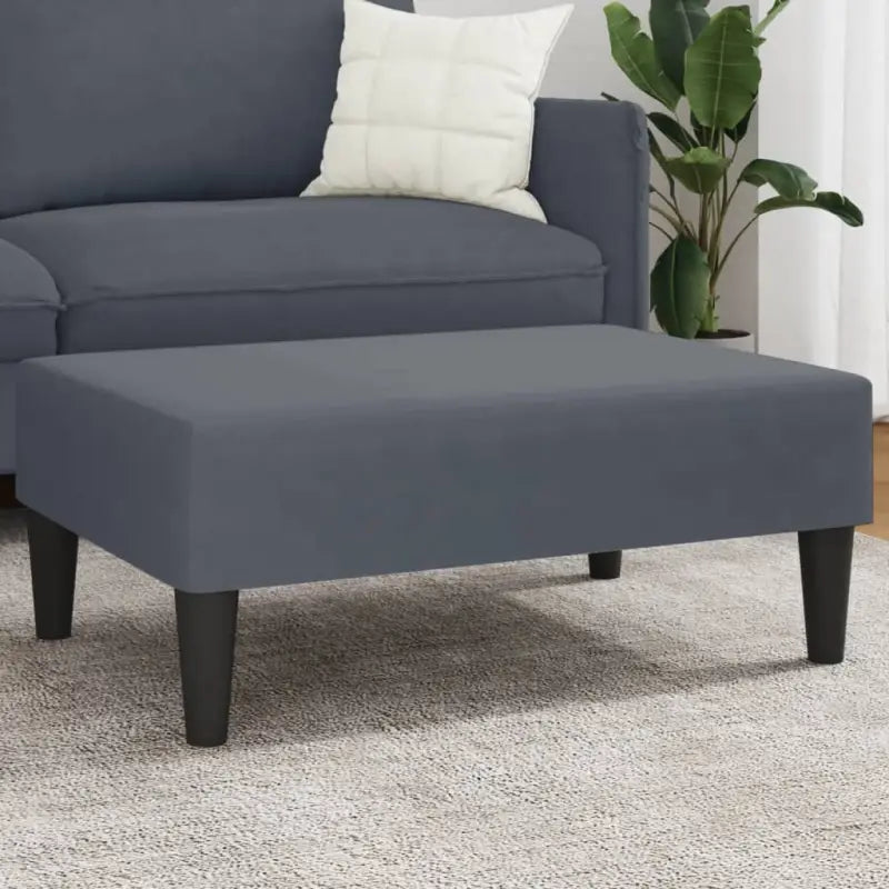 Poefs moderne voetenbank in zachte fluweel voor jouw interieur - Donkergrijs / 1 - Poefs