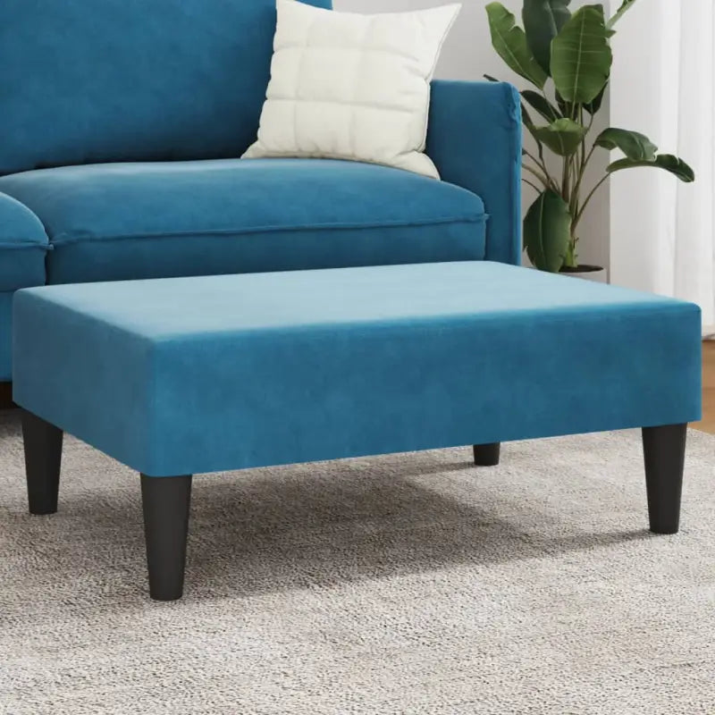 Poefs moderne voetenbank in zachte fluweel voor jouw interieur - Blauw / 1 - Poefs