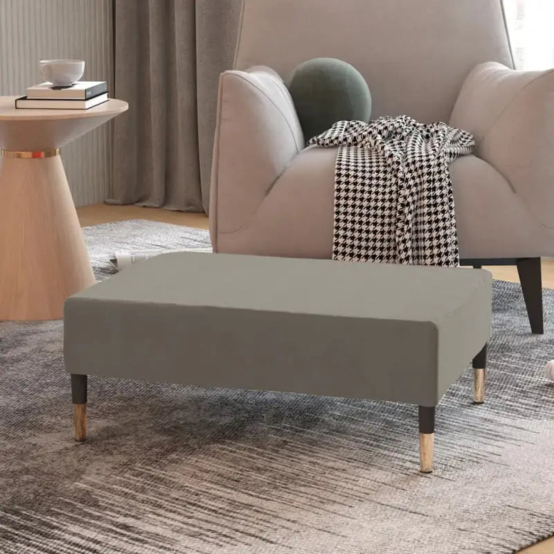 Poefs voetenbank in fluweel voor een stijlvolle woonkamer toevoeging - Poefs