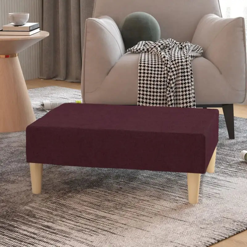 Poefs voetenbank in zachte stof voor een stijlvolle woonkamer - Poefs
