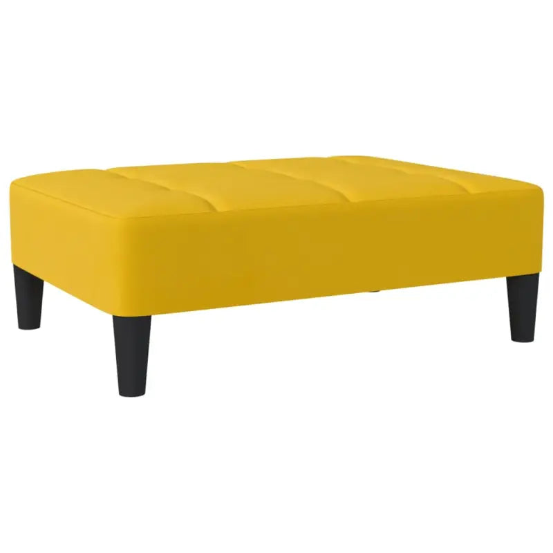 Poefs voetenbank met fluweel voor een stijlvolle woonkamer - Geel / 1 - Poefs