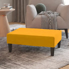 Poefs voetenbank met fluweel voor een stijlvolle woonkamer - Geel / 1 - Poefs