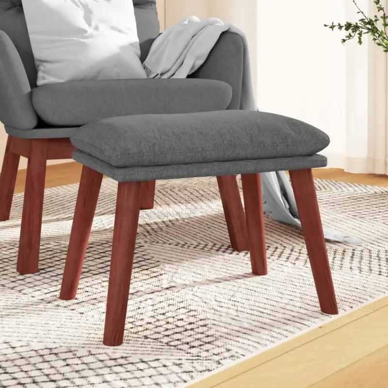 Poefs voor een modern en comfortabel interieur - Lichtgrijs / 1 / Donkerbruin - Poefs