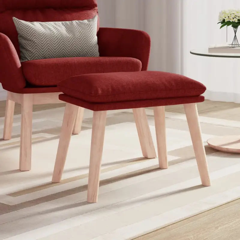 Poefs voor een modern en comfortabel interieur - Wijnrood / 1 / Lichtbruin - Poefs