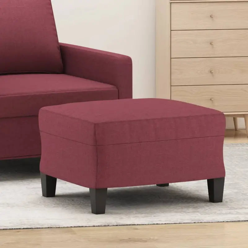 Poefs voor een modern en comfortabel interieur - Wijnrood / 60 x 50 x 41 cm / 1 - Poefs