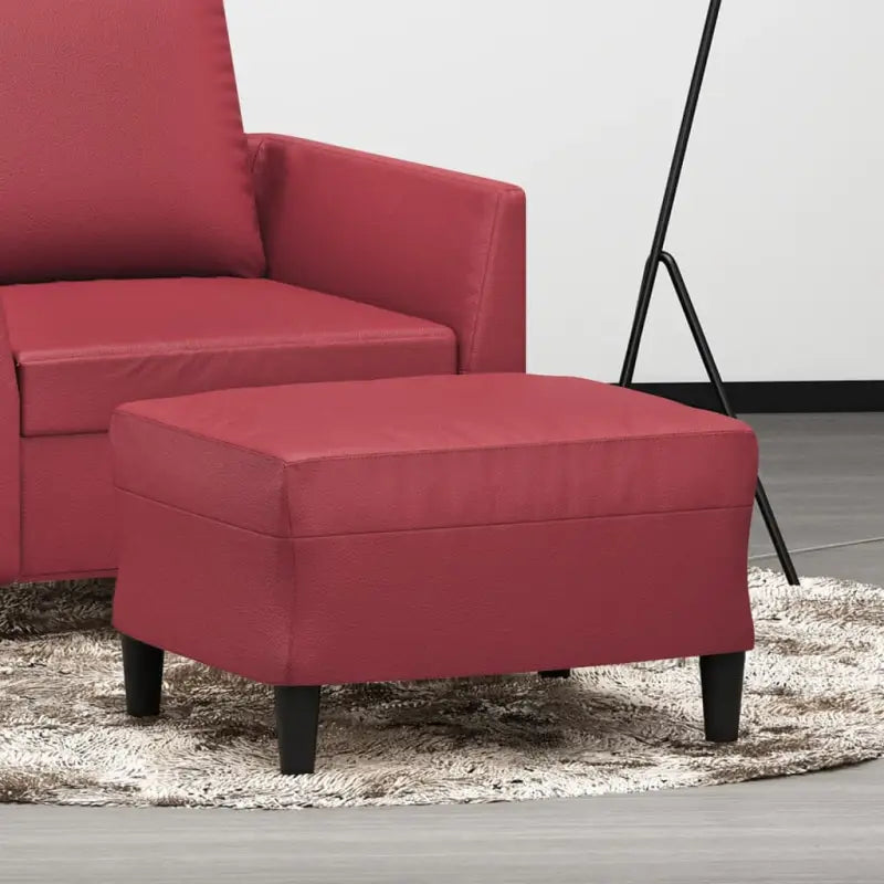 Poefs voor een modern en comfortabel interieur - Wijnrood / 60 x 50 x 41 cm / 1 - Poefs