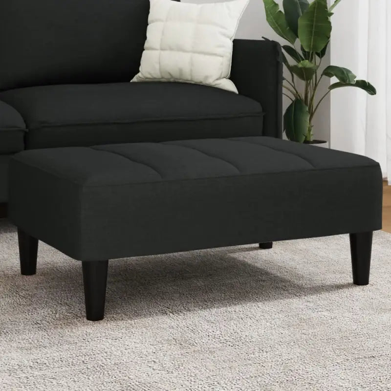 Poefs Zachte Fluwelen Voetenbank voor Modern Interieur - Zwart / 1 - Poefs