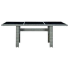 Poly rattan buitentafel met gehard glas voor een moderne buitenruimte - Tuintafels