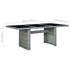 Poly rattan buitentafel met gehard glas voor een moderne buitenruimte - Tuintafels