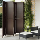 Poly rattan kamerscherm met gegalvaniseerde scharnieren en gemakkelijk schoon - Bruin / 245 x 200 cm / Dichtgeweven