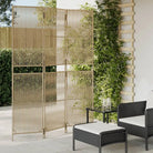 Poly rattan kamerscherm met gegalvaniseerde scharnieren en gemakkelijk schoon - Beige / 147 x 200 cm / Lijngeweven