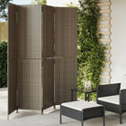 Poly rattan kamerscherm met gegalvaniseerde scharnieren en gemakkelijk schoon - Grijs / 196 x 200 cm / Dichtgeweven