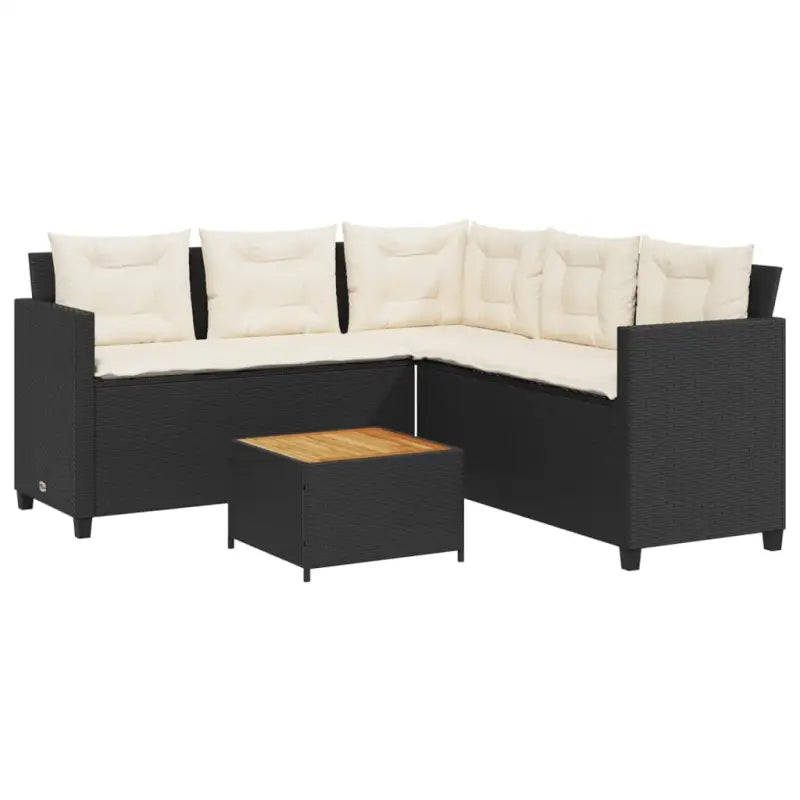 Poly rattan L-vorm tuinbank voor een comfortabele zitervaring - Tuinsets