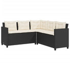 Poly rattan L-vorm tuinbank voor een comfortabele zitervaring - Tuinsets