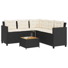 Poly rattan L-vorm tuinbank voor een comfortabele zitervaring - Tuinsets