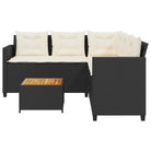 Poly rattan L-vorm tuinbank voor een comfortabele zitervaring - Tuinsets