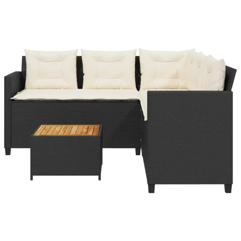 Poly rattan L-vorm tuinbank voor een comfortabele zitervaring - Tuinsets