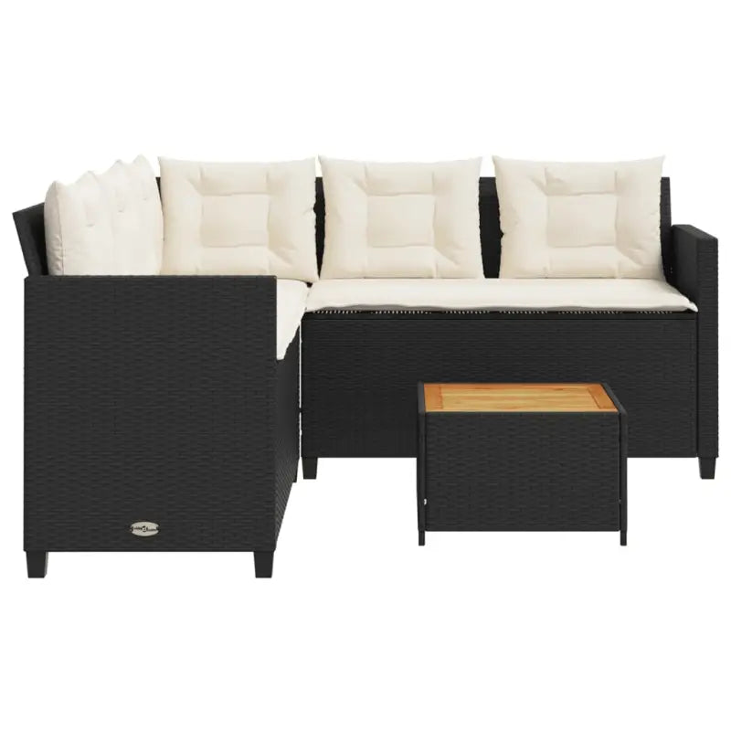Poly rattan L-vorm tuinbank voor een comfortabele zitervaring - Tuinsets