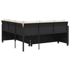 Poly rattan L-vorm tuinbank voor een comfortabele zitervaring - Tuinsets