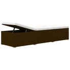 Poly rattan ligstoel met gepoedercoat stalen frame voor ontspanning - Ligstoelen