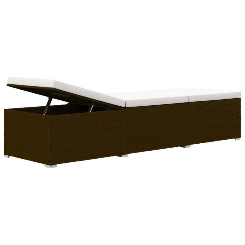 Poly rattan ligstoel met gepoedercoat stalen frame voor ontspanning - Ligstoelen