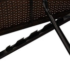 Poly rattan ligstoel met gepoedercoat stalen frame voor ontspanning - Ligstoelen