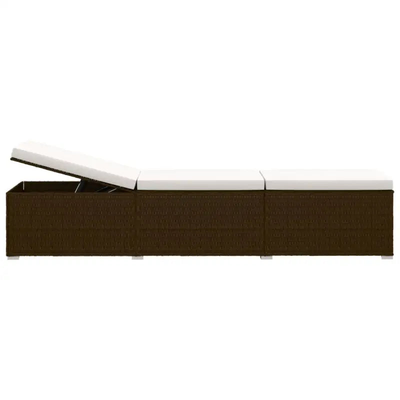Poly rattan ligstoel met gepoedercoat stalen frame voor ontspanning - Ligstoelen