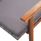 Poly rattan ligstoel met massief acaciahout voor buiten ontspanning - Ligstoelen
