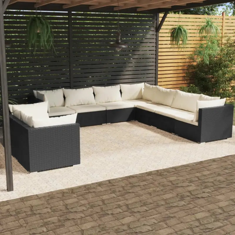Poly Rattan Lounge Set met Waterbestendig Materiaal en Diepte Zitting - Tuinsets
