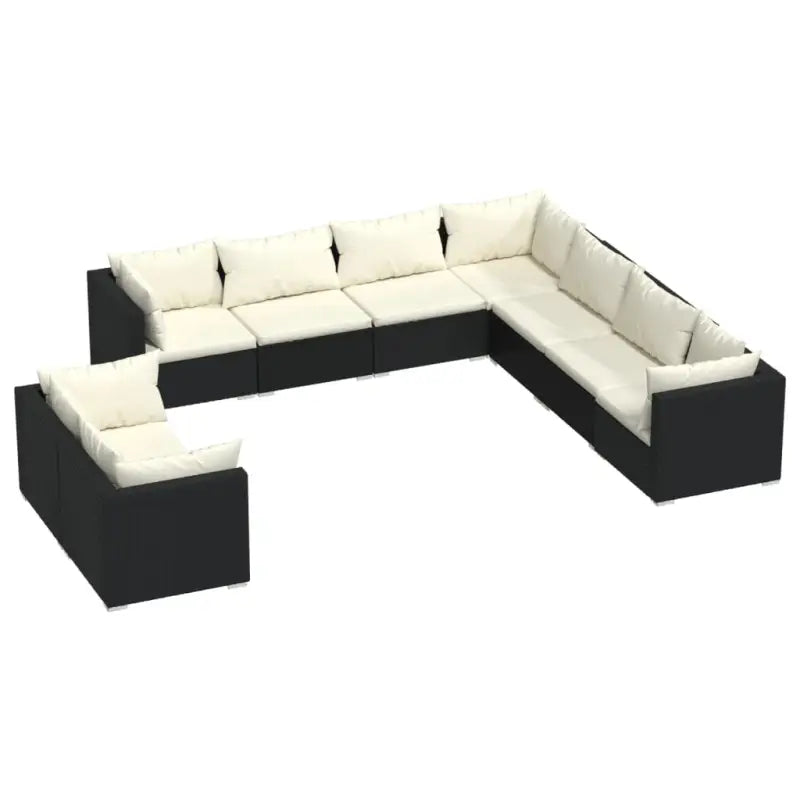 Poly Rattan Lounge Set met Waterbestendig Materiaal en Diepte Zitting - Tuinsets
