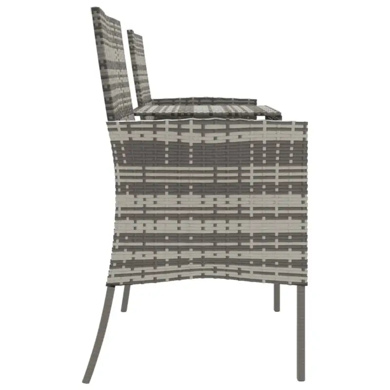 Poly Rattan Loungebank met Tafeltje voor Tuin of Terrace - Antraciet / 1 - Loungebanken