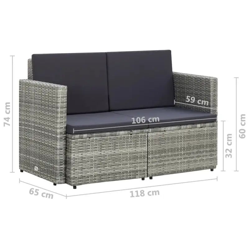 Poly rattan loungebank voor tuin en terrasâ stijlvol en waterbestendig - Loungebanken