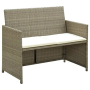 Poly rattan loungebank voor tuin of terras levering bevat stijlvolle zitplek - Loungebanken